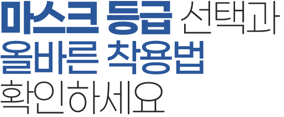 마스크 등급 선택과 올바른 착용법 확인하세요